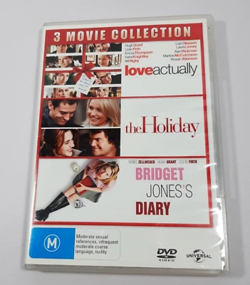 Love Actually + The Holiday + Bridget Jones's Diary PAL Movie DVD R4 VGC - image 1 of 4