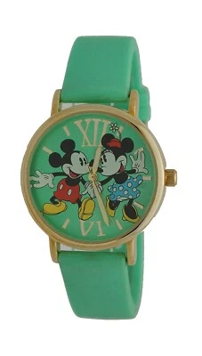 Disney Women's Mini & Mickey Mouse Dancing Watch W/ Green Dial & Strap M1420 - Image 1 of 2