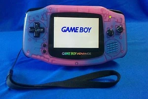 Backlit Nintendo GBA Game boy Advance Backlight GBA IPSv2 Mod Cotton Candy - Picture 1 of 10