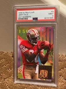 1994 Ultra Flair Jerry Rice Hot Numbers Card PSA 9 NEW Clean CASE