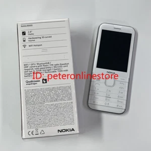 Nokia 8000 4G Dual SIM Black White 4G LTE GSM Unlocked GPS Bluetooth Phone - Afbeelding 1 van 24