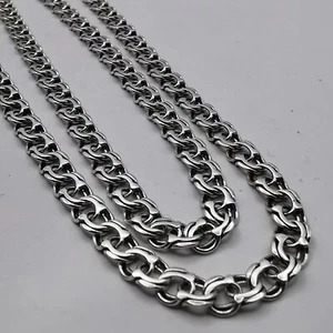 Vintage Rare Mens Jewelry 925 Sterling Silver Dolphin Cable Chain Signed 26,22gr - Picture 1 of 16