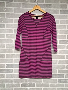 Marc by Marc Jacobs Womens Fleece striped sweatshirt dress Size XSmall - Picture 1 of 9