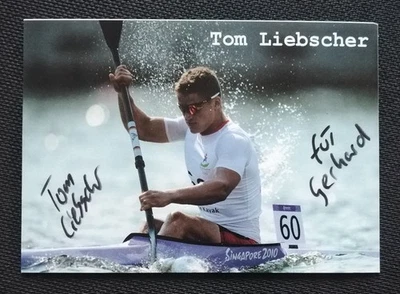 15360 Tom Liebscher Kanu Autogrammkarte original signiert - Bild 1 von 2