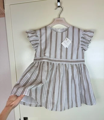 BRUNELLO CUCINELLI NWT Ruffled Sleeves Blouse Top T-shirt Cotton Silk Striped XS - Image 1 of 4