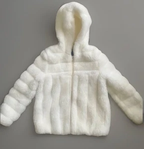ROTHSCHILD Hoodie Mantel Mädchen M 5/6 weiß Kunstfell - Bild 1 von 9