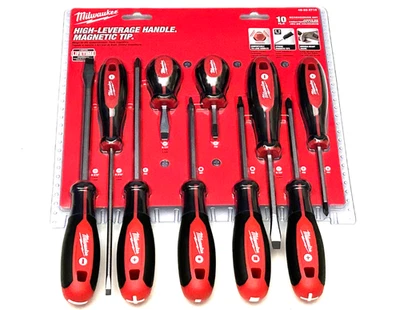 Milwaukee Tool 48-22-2710 10pc Phillips/Slotted/Square Screwdriver and Bit Set - Image 1 of 4