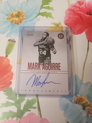2018-19 Panini Encased Mark Aguirre Endorsements Auto Red /25 SP - Image 1 of 2