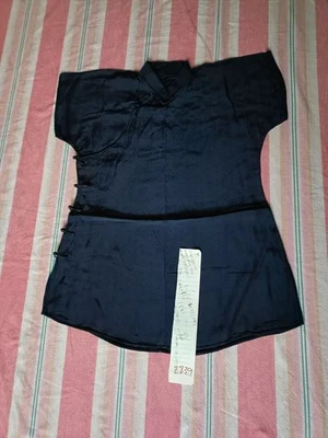 Top de seda antiguo de la dinastía Qing de China, disfraz bordado vintage coleccionable Foto 1 de 4