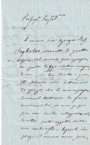 XX353-LETTERATURA-RISORGIMENTO AUTOGRAFO GIUSEPPE NICOLINI - Picture 1 of 3