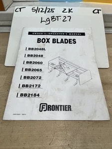 Frontier Operators Manual 5WS105001 Box Blades - Picture 1 of 3