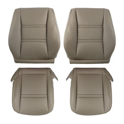 Fundas de asiento delanteras izquierda y derecha de cuero 4 piezas para Toyota Land Cruiser 1990-1997 Foto 1 de 4