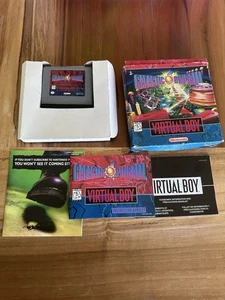 GALACTIC PINBALL VIRTUAL BOY Nintendo 1995 CIB Manual Box Complete Tested Nice! - Picture 1 of 20