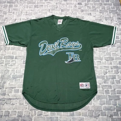 Camiseta De Colección Y2K Tampa Bay Devil Rays Camiseta Grande 2001 True Fan MLB Verde Foto 1 de 4
