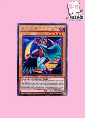 Yu-Gi-Oh! Card Lunalight Emerald Green Bird Rare LED4-DE046 Trading Card TCG - Image 1 of 3