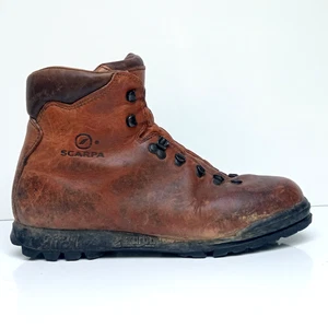 🇮🇹 Vintage 1990er Italienische Scarpa Attak Echtleder Wanderschuhe 10,5 UK 45 EU - Bild 1 von 18