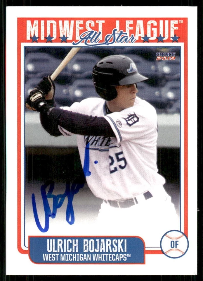 2019 West Michigan White Caps ULRICH BOJARSKI Signed Card autograph auto tigers - Image 1 of 1
