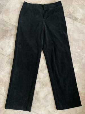 Vtg 80’s Liz Claiborne Audora Women’s 10 Black Corduroy Pants Stretch Holiday - Image 1 of 4