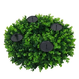 B-Ware Künstlicher Kranz MCW-O97, Türkranz, Deko Buchsbaum In-/Outdoor 45cm - Bild 1 von 9