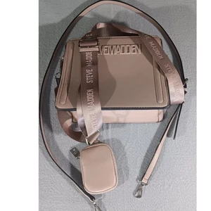 Steve Madden Blush Pink Crossbody Satchel Purse Logo Strap w/ Mini Pouch Bag - Picture 1 of 5