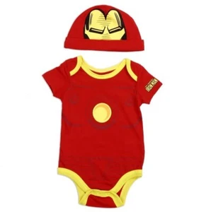 Marvel IRON MAN Baby Boys Creeper & Hat Set, Size 3M - Picture 1 of 1