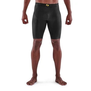 DEAL | Skins Series-5 Mens Compression Half Tights (Black) - Picture 1 of 8