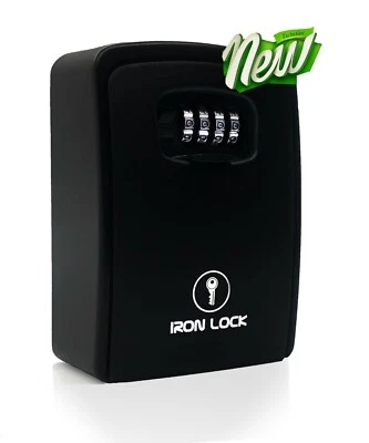 Iron Lock® - XXL Key Lock Box Wall Mount for Keys 4 Digit Combination - Image 1 of 4