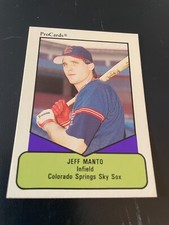 1990 Pro Cards BB #224 Jeff Manto Colorado Springs Sky Sox  Cleveland Indians MT