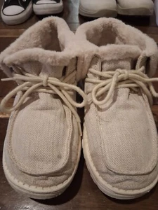 Hey Dude Britt Damenschuhe Fischgrätmuster cremefarben Größe 8 - Bild 1 von 6