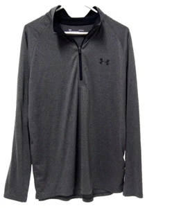 Felpa pullover uomo Under Armour L grigio 1/4 zip vestibilità ampia atletica - Foto 1 di 5