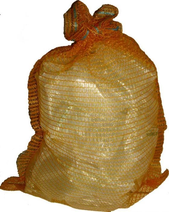 20 Stück Kartoffelsäcke Raschelsäcke 430 x 600 mm goldgelb 12,5 kg mit Zugband