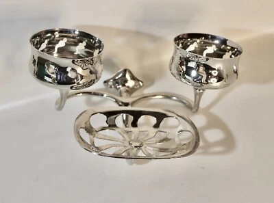 RESTORED ANTIQUE TUMBLER AND SOAP HOLDER BY ART BRASS COMPANY NEW YORK - Image 1 of 4