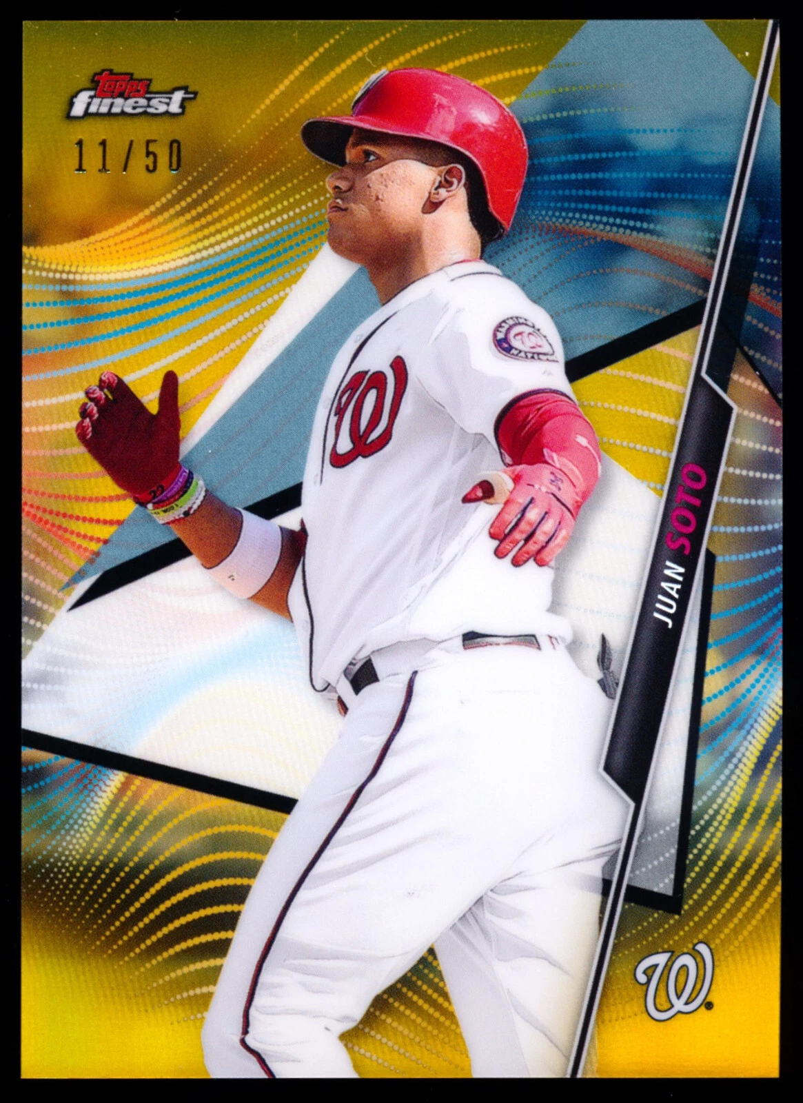 2020 Topps Finest Juan Soto /50 Gold Refractor #14