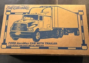 1995 Ertl Collectibles Ford AeroMax Cab w/Trailer. 1/64 Die Cast Metal.  - Picture 1 of 7