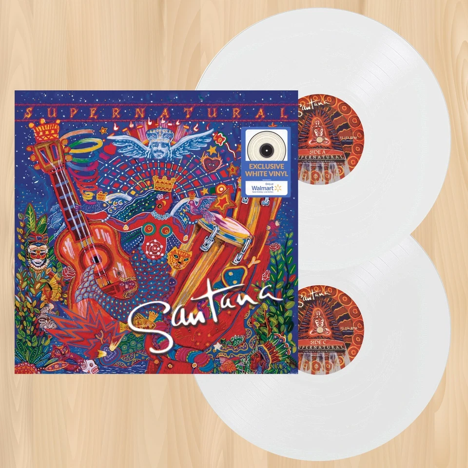 Santana Supernatural Colored White Vinyl 2 LP Walmart RARE