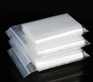50 100 Pack 5" x 7" Reclosable Clear Plastic Poly Zipper Bags Heavy Duty 4 Mil - Picture 1 of 4