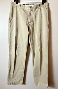J. Crew Pants Mens 33x32 Beige Essential Chino Khakis Straight Academia 60284 - Picture 1 of 10