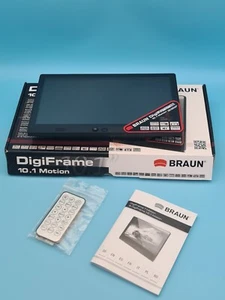 Braun DigiFrame 7" TFT-LCD Display 16:9 LED-Backlight SD MMC USB JPEG Kalender - Bild 1 von 5