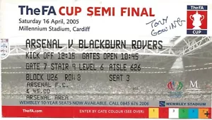 ARSENAL V BLACKBURN ROVERS ~ FA CUP SEMI FINAL 2005 ~ MATCH TICKET STUB - Picture 1 of 1