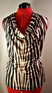 WORTHINGTON Top sin mangas, estampado animal salvaje, talla M, elástico - Imagen 1 de 7