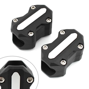 2x Engine Bumper Guard Crash Bar Decorative Protector For Honda Kawasaki Silver - Picture 1 of 9