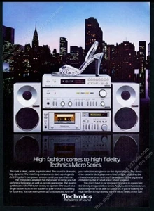 Technics Micro Series 1981 sistema estéreo foto anuncio impreso vintage - Imagen 1 de 7