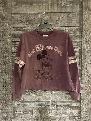 Suéter cropped Disney Mickey Mouse Walt Disney World manga longa roxo tamanho M 🐭 - Imagem 1 de 4