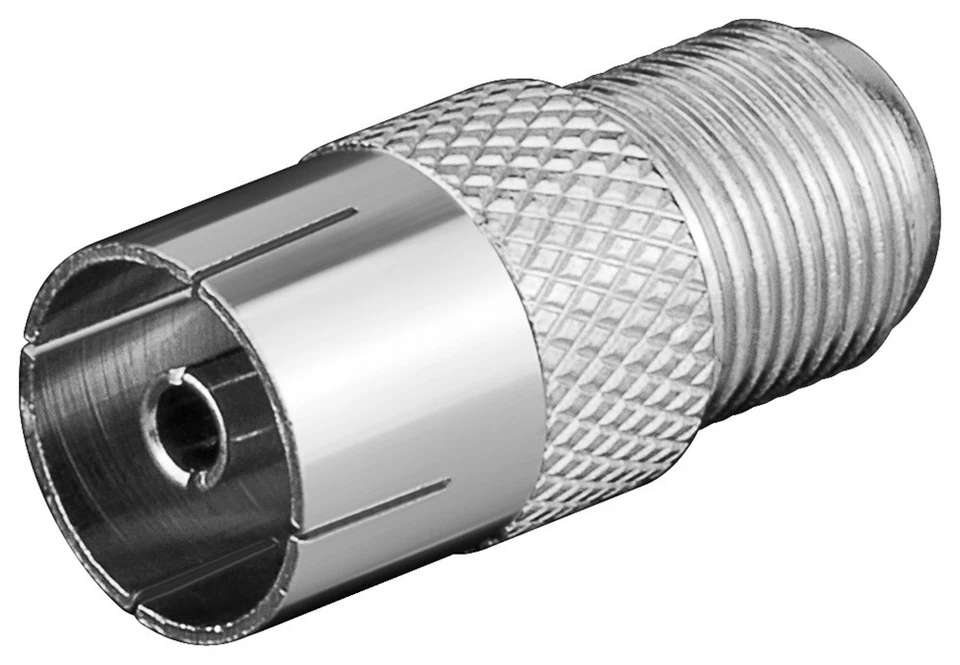 WENTRONIC Conector F - Acoplamiento KOAX Cable SAT TV Adaptador Conector Antenas IEC HD digital