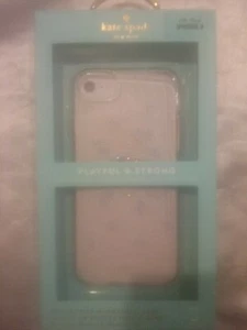KATE SPADE NEW YORK HARDSHELL CASE FOR IPHONE 8 CLEAR w/SPARKLEY DIAMOND DESIGN - Picture 1 of 5