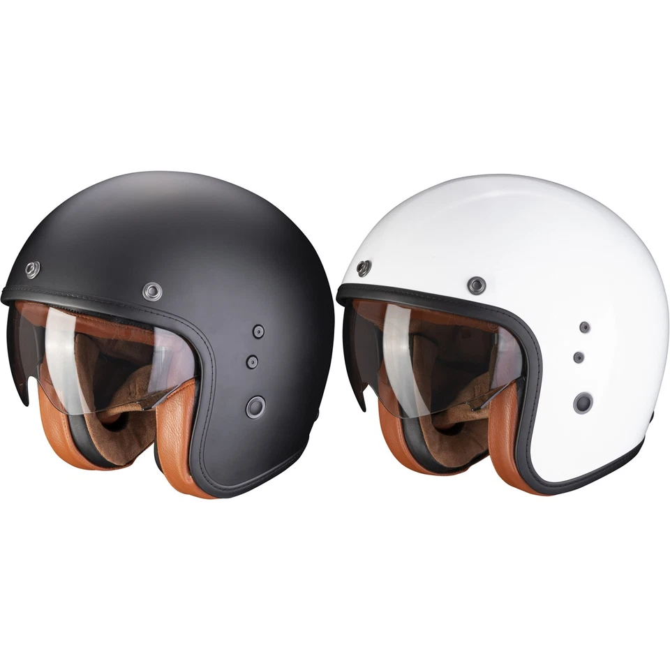 Scorpion Belfast Evo Luxe Motorrad Jethelm Retro Vintage Motorrad Helm Helm - Bild 1 von 1