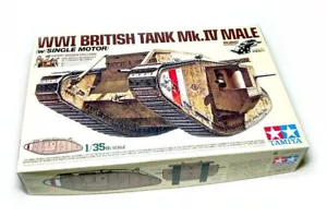 TAMIYA Military Model 1/35 WWI British Tank Mk.IV Male (1 Motor Included) 30057 - Foto 1 di 2