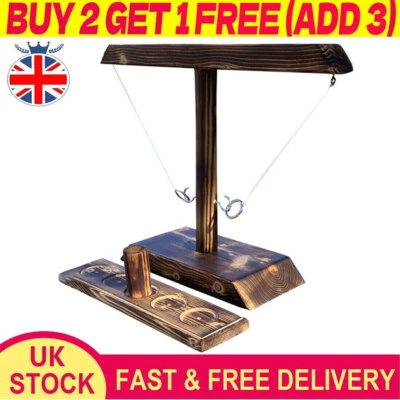 Wooden Hook and Ring Toss Drinking Battle Bars Game Home Party Adult Gaming