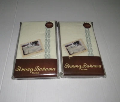 Juego de 2 Tommy Bahama Hogar Almohada Europea Patrón de Enrejado Simulado Tamaño 26" x 26" Foto 1 de 4
