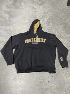 Vanderbilt Commodores Hoodie Men 2 XL Black Embroidered/applique Hoodie - Foto 1 di 7